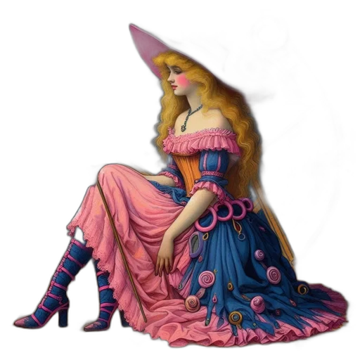 dress, hat, shoes, crown transparent PNG cut-out