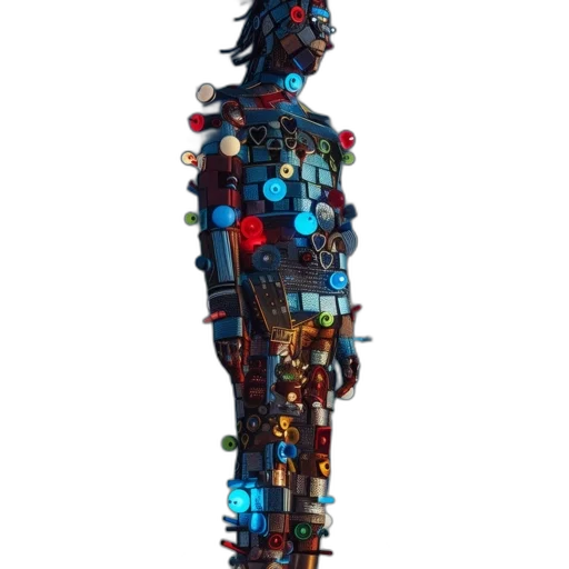 robot, staff, jacket, dress transparent PNG cut-out