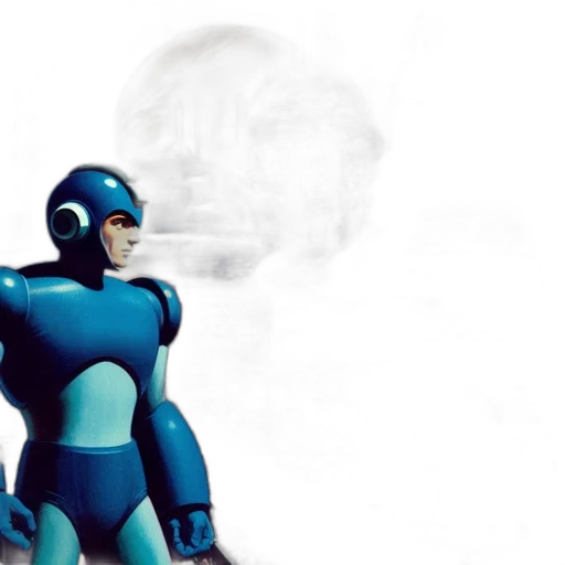 robot, concept art, 3d render, comic book art transparent PNG cut-out