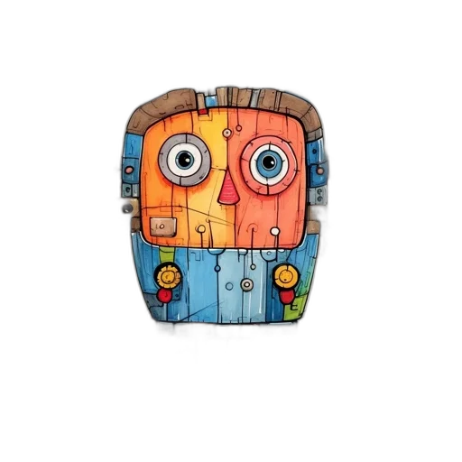 robot, mask, face, jacket transparent PNG cut-out