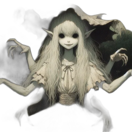 creature, mask, dragon, hair transparent PNG cut-out