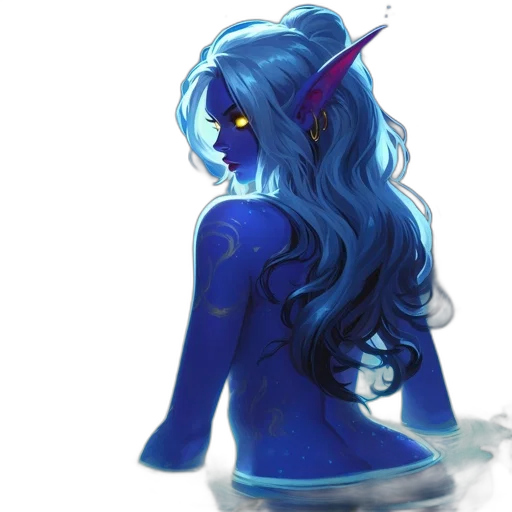 dress, staff, robot, hair transparent PNG cut-out