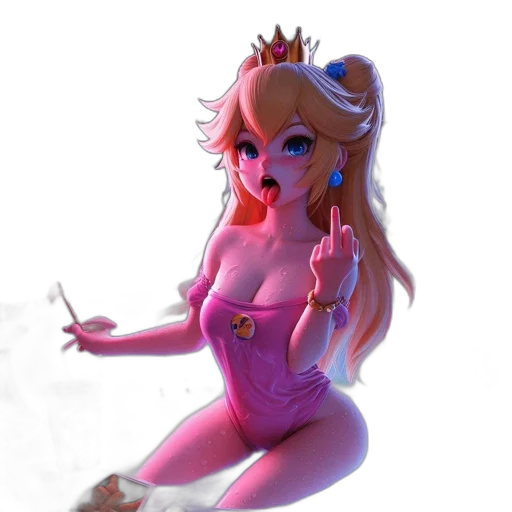 crown, dress, staff, creature transparent PNG cut-out