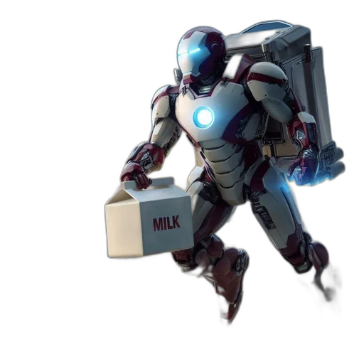 robot, concept art, 3d render, cyberpunk transparent PNG cut-out