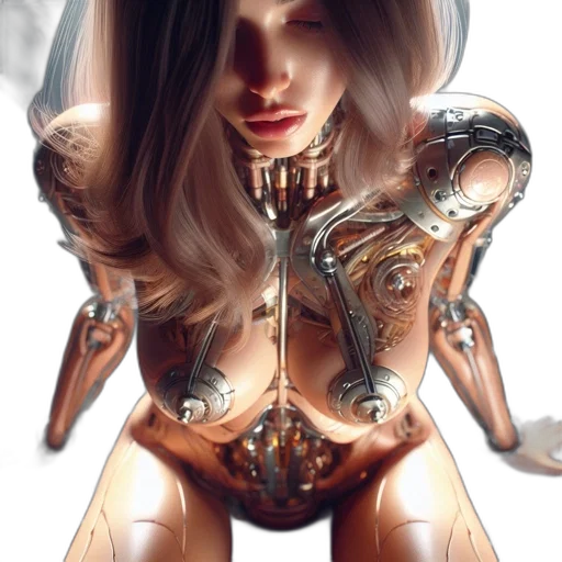robot, jewelry, cyberpunk, fantasy art transparent PNG cut-out