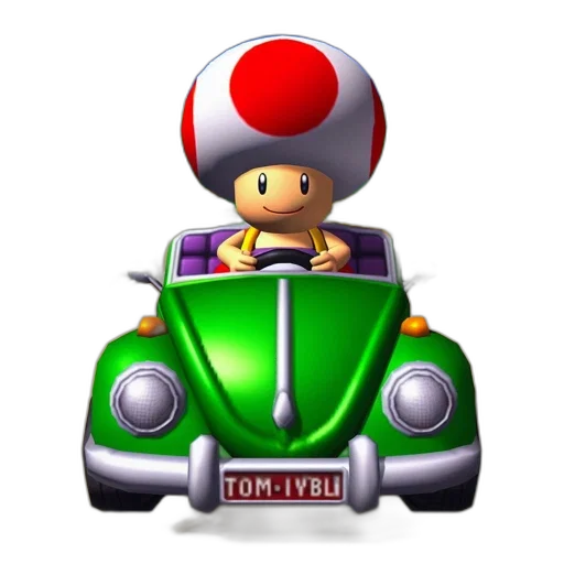 car, hat, 3d render, pixel art transparent PNG cut-out