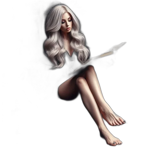 hair, staff, umbrella, weapon transparent PNG cut-out