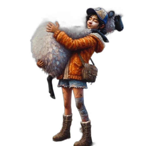 hat, staff, animal, jacket transparent PNG cut-out