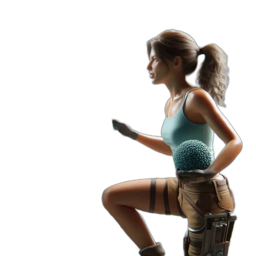 weapon, robot, staff, 3d render transparent PNG cut-out