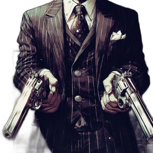 weapon, jacket, comic book art, concept art transparent PNG cut-out