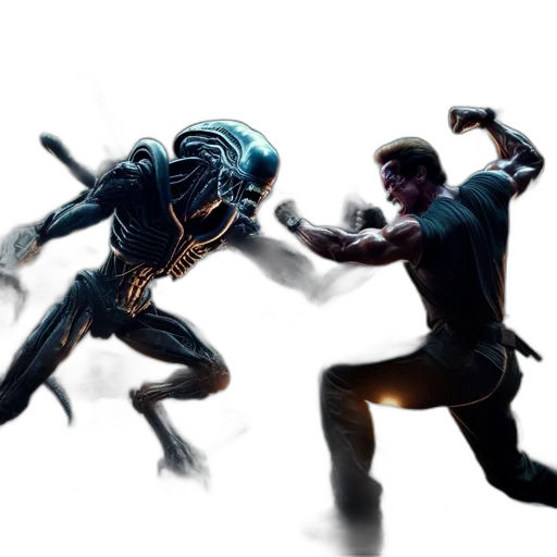 creature, concept art, comic book art, 3d render transparent PNG cut-out