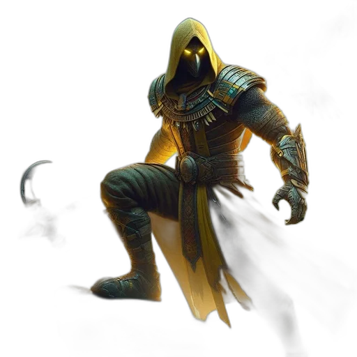mask, sword, staff, creature transparent PNG cut-out