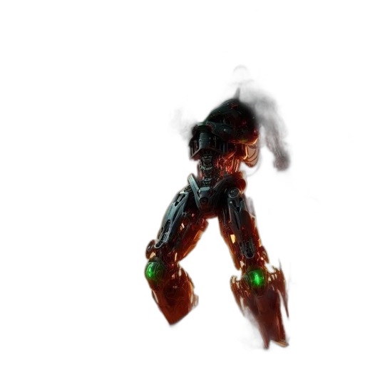 robot, creature, weapon, mask transparent PNG cut-out