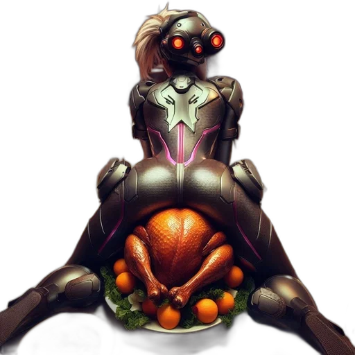 robot, food, creature, concept art transparent PNG cut-out