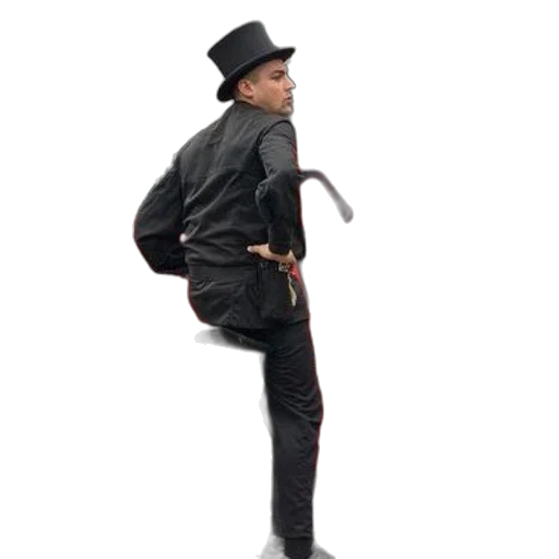 staff, hat, umbrella, jacket transparent PNG cut-out