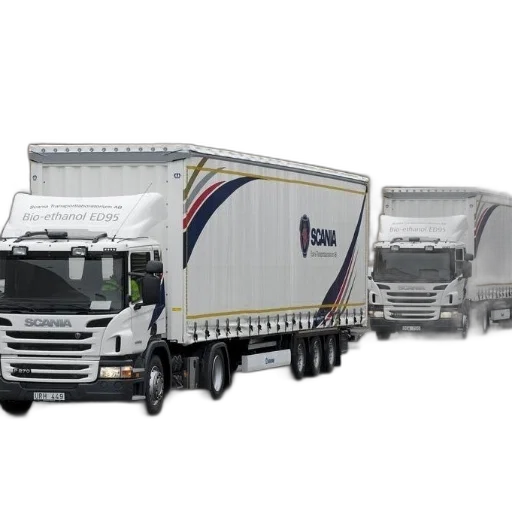 3d render, concept art, two, scania transparent PNG cut-out