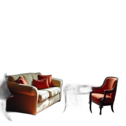 furniture, crown, shoes, 3d render transparent PNG cut-out