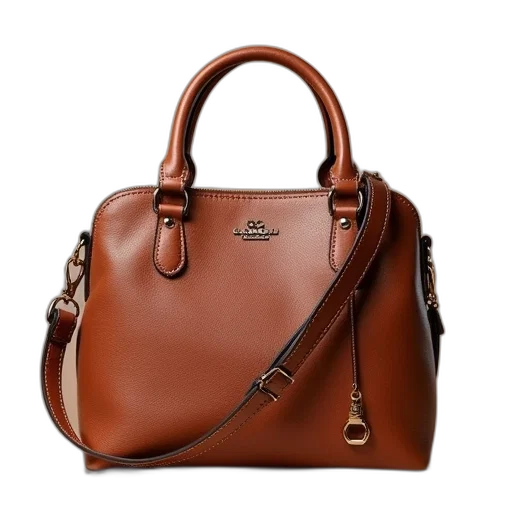 earth tones, coach, women, tote transparent PNG cut-out