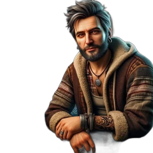 jacket, concept art, fantasy art, pixel art transparent PNG cut-out