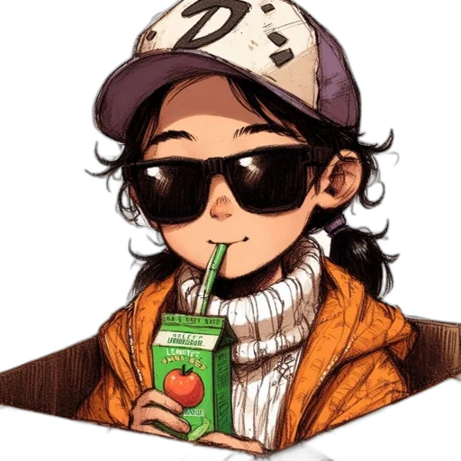 jacket, food, vaporwave, cartoon transparent PNG cut-out