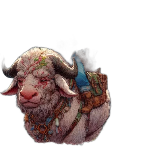 animal, fantasy art, concept art, watercolor transparent PNG cut-out