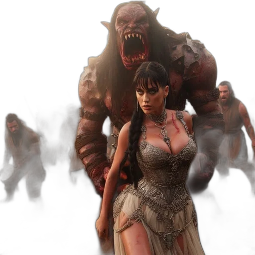 concept art, fantasy art, comic book art, 3d render transparent PNG cut-out