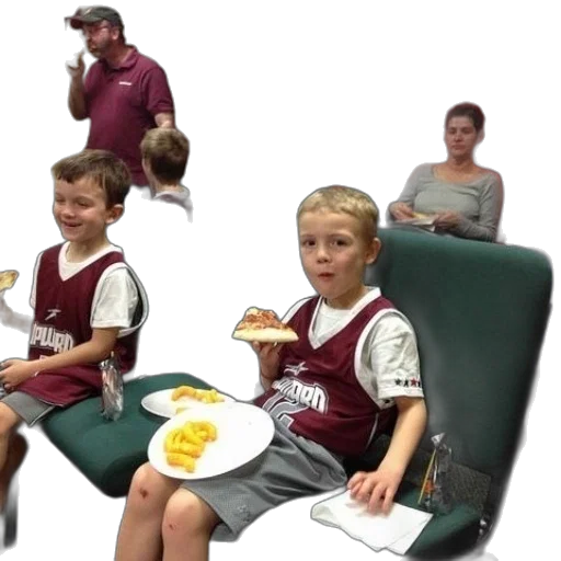 two, boys, maroon, jerseys transparent PNG cut-out