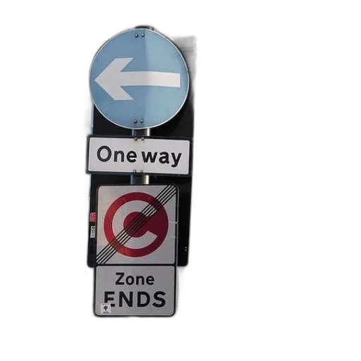 3d render, sign, says, one transparent PNG cut-out