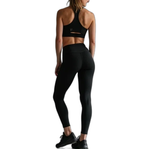women, black, high, rise transparent PNG cut-out