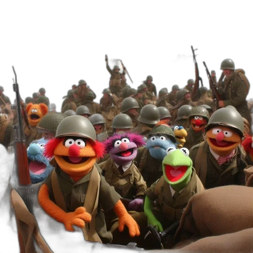 concept art, snow, muppet, characters transparent PNG cut-out