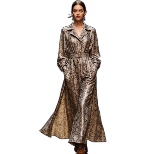 jacket, dress, photorealistic, earth tones transparent PNG cut-out