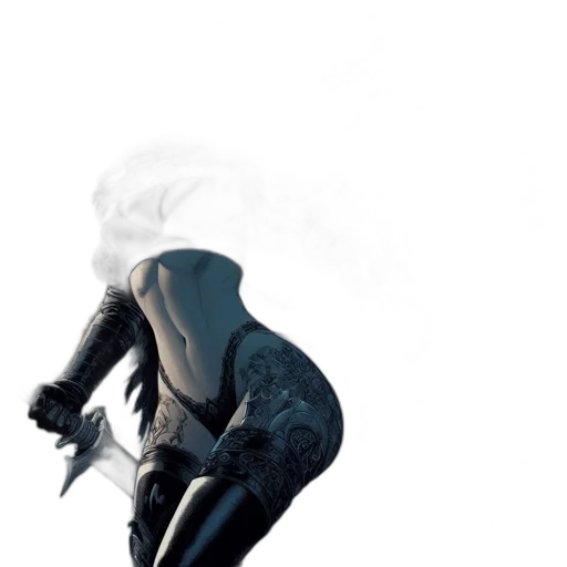 mask, dragon, jacket, sword transparent PNG cut-out