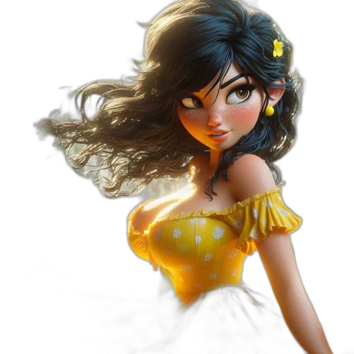 dress, fantasy art, concept art, 3d render transparent PNG cut-out