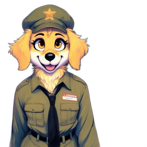 staff, jacket, hat, animal transparent PNG cut-out