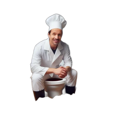 food, staff, hat, robot transparent PNG cut-out