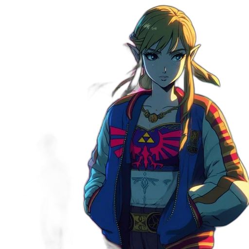 jacket, staff, jewelry, mask transparent PNG cut-out