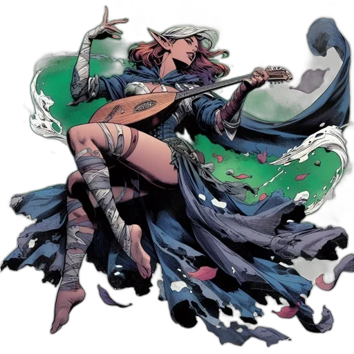 comic book art, concept art, fantasy art, dark transparent PNG cut-out