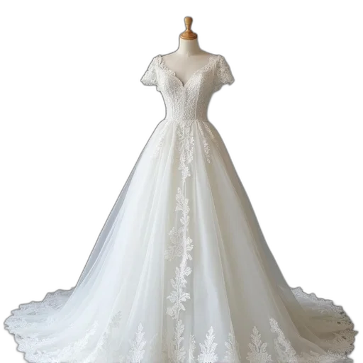 dress, crown, 3d render, photorealistic transparent PNG cut-out