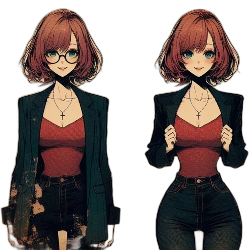 jacket, dress, face, mask transparent PNG cut-out
