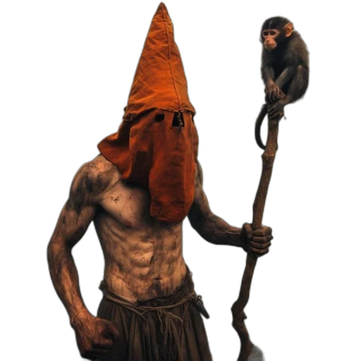 hat, staff, animal, mask transparent PNG cut-out