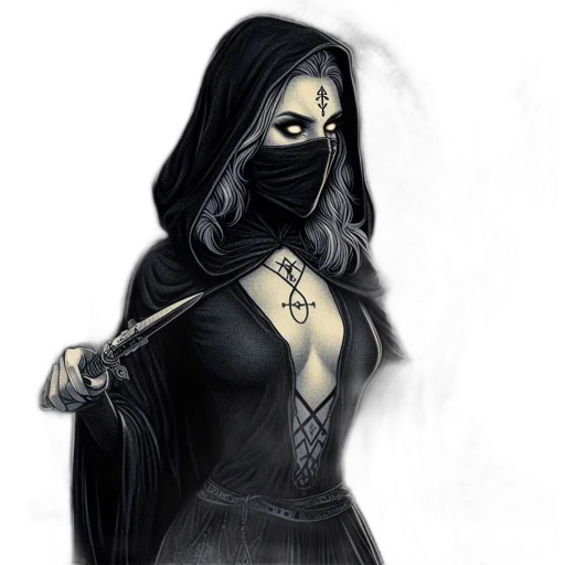 mask, dress, jewelry, fantasy art transparent PNG cut-out