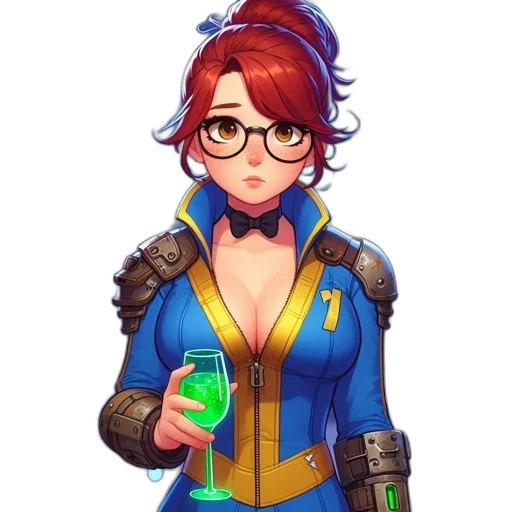 jacket, staff, dress, weapon transparent PNG cut-out