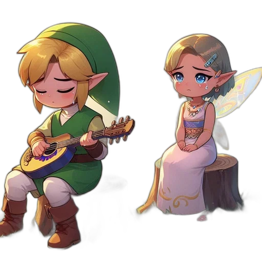 concept art, pixel art, fantasy art, watercolor transparent PNG cut-out