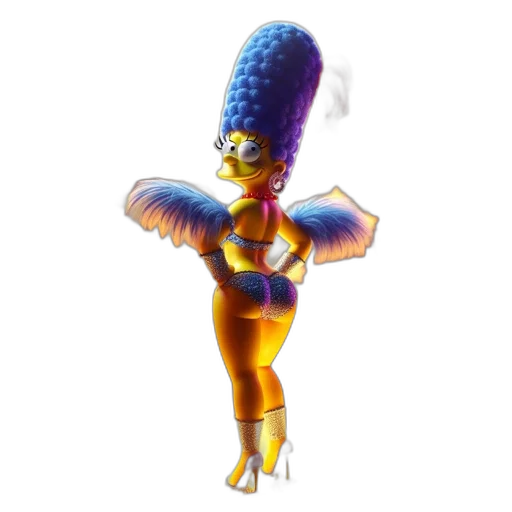 crown, staff, dress, creature transparent PNG cut-out