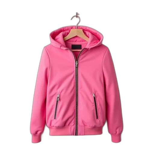 jacket, neon, pastel, pink transparent PNG cut-out