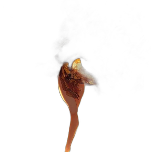 dragon, hair, staff, flower transparent PNG cut-out