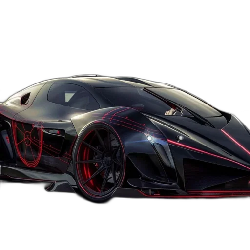 car, concept art, 3d render, photorealistic transparent PNG cut-out