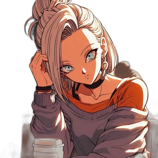 face, jacket, staff, hair transparent PNG cut-out