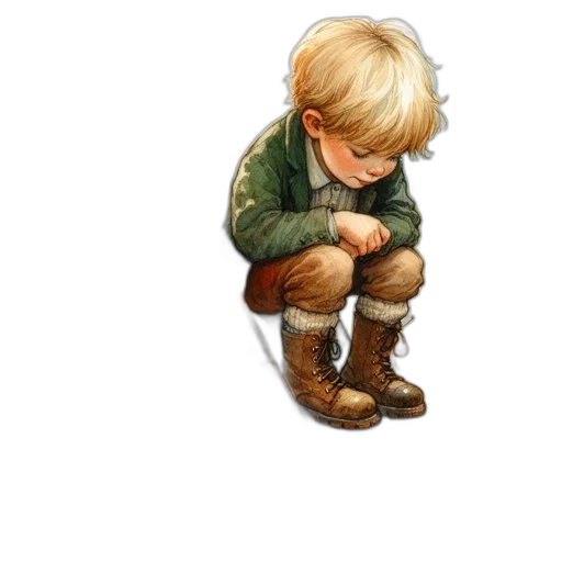 jacket, face, shoes, staff transparent PNG cut-out