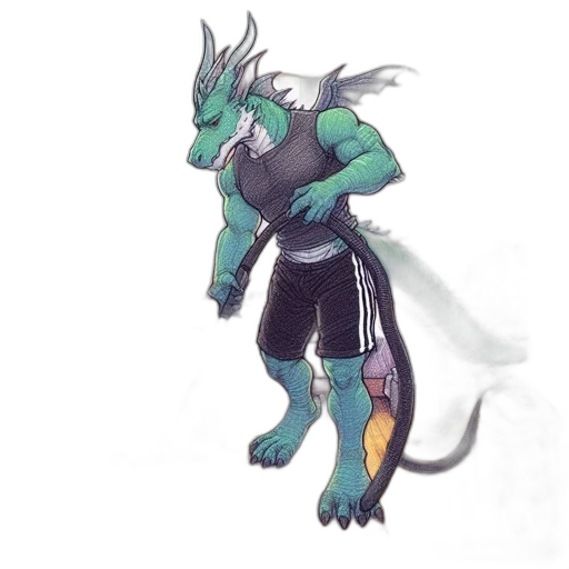 dragon, staff, creature, mask transparent PNG cut-out